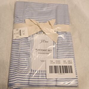 J. Crew Seersucker Striped Placemat set